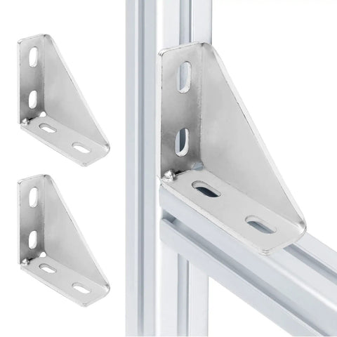 8 Pack 90 Degree Gusseted Fittings For 1-5/8 Inch Unistrut Channel, carbon steel brackets, installed on structural frame