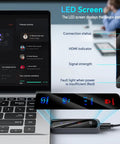 Ultra Long Range Wireless HDMI Transmitter And Receiver 4K 328 Feet Dual Band 5G And 2.4G with LED screen displaying status