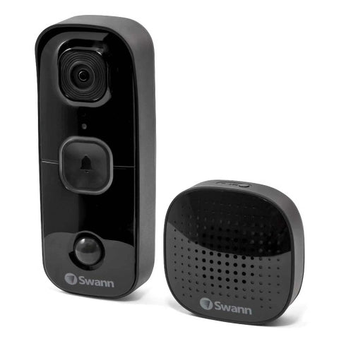 Buddy Video Doorbell 2 Piece Set With Smart WiFi, Ultra Wide 180 Degree View, 32GB MicroSD Card, Chime Speaker Unit shown