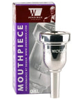 HeavyTop Trombone Mouthpiece Silver Plated 6880-0AL For A Bold Punchy Tone With Crystal Clarity And Tight Control, Heavy Mass Design Built For Studio Or Stage Performance. silver-plated mouthpiece with box