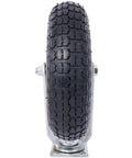 No Sweet Glide 12 Inch Pneumatic Caster Wheels Set with knobby ribbed rubber tire design for heavy dollies.