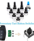 180-Piece Tactile Push Button Switch Kit With 10 Value Sizes 6x6mm To 7x7mm 4-Pin Micro Momentary Tact Switch Set layout
