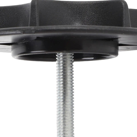 Close-up of Spare Tire Hold Down Bolt Adapter Replacement For 350Z 370Z Juke Kicks, steel threaded fastener, part 74810 JY01B.