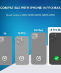 Image showing compatibility of Top Shelf Complete Screw Replacement Kit For iPhone 14 Pro Max with iPhone models 14, 14 Pro, 14 Plus.
