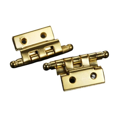 Rotating Concealed Cabinet Hinges Set, Double Fold Hinge 40mm, 8-Hole Gold Finish