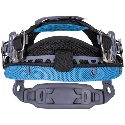 Inside view of Carbon Fiber Full Brim Hard Hat With Rechargeable Headlamp Vented ANSI Z89.1 Class C Type 1 Spartan K12 Series