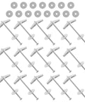 Heavy Duty Drywall Toggle Bolts And Wing Nuts Kit With Carbon Steel Anchors For Home Improvement DIYers, silver components display