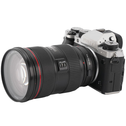 EF To Fuji X Mount Pro Lens Adapter With Autofocus, Focal Reducer And Speed Booster For Canon EF Glass On Fuji X Camera XT3