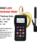 Portable Digital Hardness Tester For Stainless Steel Copper Aluminum Heavy Duty Case Multi Angle Lcd Screen with displaying scales.