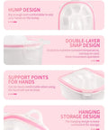 Two Pack Nail Soak Off Bowl Kit For Gel Polish Remover And Dip Powder features four designs: hump, double-layer, support, hanging.