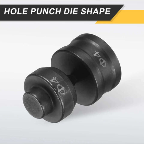 Beefed Up Heavy Duty Hydraulic Hole Punch Die Set 4mm Round Hole For CH-60 Electric Punching Machine, 40Cr Steel Die