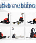 Heavy Duty 24 Volt 20AH Electric Stacker Truck Battery Pack With Smart Bms Protection For Long Life Cycles And Fast Charging Action, shown with various forklifts.