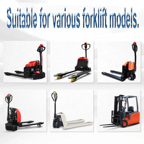 Heavy Duty 24 Volt 20AH Electric Stacker Truck Battery Pack With Smart Bms Protection For Long Life Cycles And Fast Charging Action, shown with various forklifts.