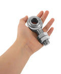 3/4 Inch Steel Heim Joint Rod End With Two Nuts And Right Hand Thread For Quick Installation in hand, showing durable construction.