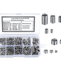 Robust 200 Piece Thread Repair Kit With Stainless Steel Inserts for Damaged Threads M3 to M8 shown in open storage box