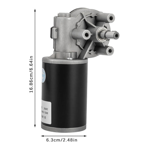 Side view of 24V 80W 220RPM Brushed DC Gear Reduction Motor With Left Position Mount High Efficiency Gearbox SDX20U