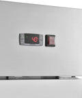 Real Deal Heavy Duty Two Door Reach In Freezer 47 Cubic Feet Capacity Built Tough Stainless Steel Body with digital temperature controls.