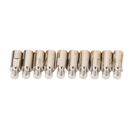 Fabater 24 Piece Plasma Cutting Torch Tip Kit With Electrodes Nozzles Stand Off Swirl Rings For PT-60 PTM-60 IPT-40 Cutters, ten brass electrodes.