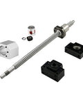 Anti Backlash Ball Screw Kit SFU RM1605 800mm with metal deflector ball nut housing, BK BF12 end supports, coupler for CNC router.