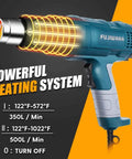 Dope 2000W Heat Gun Kit With Dual Temperature, 5 Nozzles For DIY Shrink Tubing PVC Wrapping Crafts And Paint Stripping