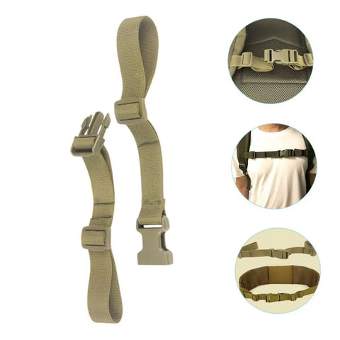Two Pack Adjustable Backpack Straps Quick Release Clips Stretchable Chest Belts For Jogging And Hiking Heavy Duty Outdoor Camping Gear With Sturdy Nylon Webbing And Secure Buckles Adjustable Length For Comfortable Fit