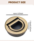Recessed Door Pull Handle For Cabinets And Furniture Concealed Zinc Alloy Grip With Space Saving Install Low Profile Green Bronze