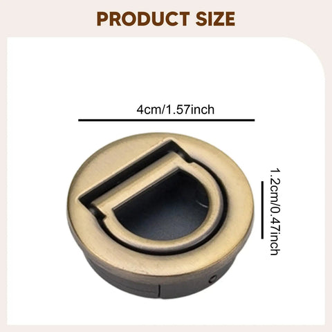 Recessed Door Pull Handle For Cabinets And Furniture Concealed Zinc Alloy Grip With Space Saving Install Low Profile Green Bronze