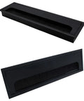 1 Pack Rectangle Hole Cover Square Cable Grommet 268x68x28mm for Desk Cable Management Aluminum Alloy Matte Black Finish