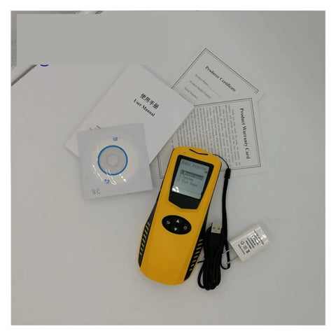 Heavy Duty Wall Scanner And Deep Range Stud Finder To Locate Wood Beams Steel Rebar And Hot Wires Without Guessing Around, user manual and accessories.