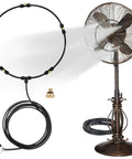 Ultimate Outdoor Misting Fan Kit For A Cool Patio Breeze With Water Mister, 19.36 Ft Misting Line, 5 Brass Nozzles And Brass Adapter 3/4, Fits Most Outdoor Fans, Plug And Play Install, No Fuss Bind, Delivers Chill Mist For Hot Summer
