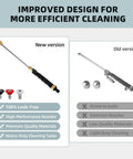 Comparison of new and old Power Washer Jet Nozzle Wand With Hydro Jet High Pressure Sprayer Tool Three Nozzles And Quick Connectors