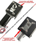 A58 motor mounting bracket for worm gear DC motor with shaft and screws, ideal for DIY projects and small machinery.