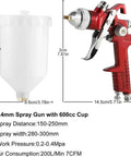 Heavy Duty Cordless Spray Paint Gun Kit With Adjustable Tip For Home And Auto Jobs No Cord Hassle Zinc Alloy Frame with 600cc cup.