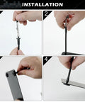 Helping Hands Soldering Station Kit installation showing assembly of flexible arms and gooseneck on metal base.