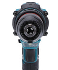 Beefy Cordless Drill Featuring Brushless 20 Volt Motor And 3/8 Inch Keyless Metal Chuck close-up view showing chuck and control features.