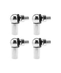 Heavy Duty 4Pcs Angle Linkage Ball Joint Kit With Spring Clip Dust Seal For CS DIN 71802 Gear Linkage Replacements M6 RH, 4 metal joints
