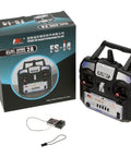 AFHDS 2A 2.4GHz 4CH RC Transmitter For Helicopters And Gliders With FS-A6 Receiver package and components display