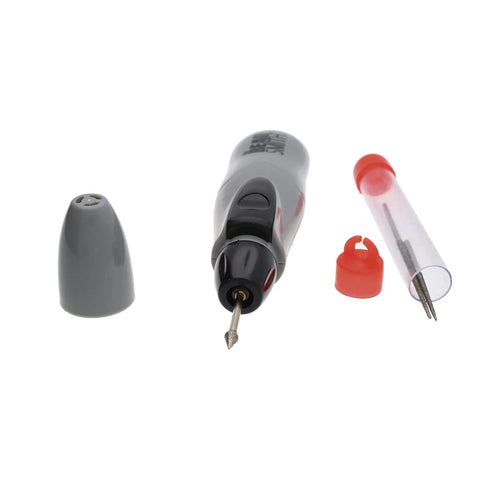 Cordless Motorized Bead Reamer For Opening And Enlarging Holes In Glass Ceramic Or Stone With 3 Diamond Points Includes 2 AA Batteries