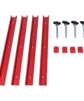 Heavy Duty Aluminum T Slot Rail And Slider Set With Double Groove Profile, Pre-Drilled Mounting Holes For Woodworking Projects Including 4 Connectors