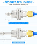 Travel measurement method for Compact Pneumatic Cylinder 10mm Bore 15mm Stroke Single Acting Tiny But Mighty Space-Saving.