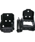 Top Shelf Left Driver Side Door Hinge Assembly 2 Piece Set Upper Lower Steel Aluminum Black Finish for trucks