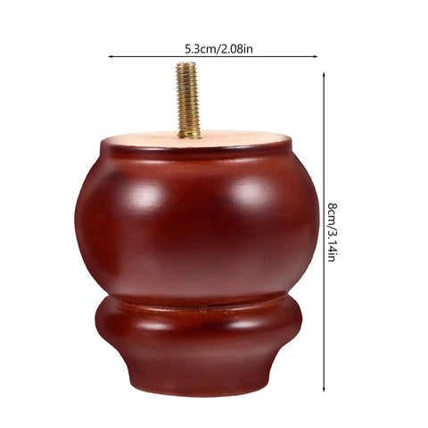 Four Pack Wooden Furniture Feet For Cabinets And Sofas Sturdy Leveling Legs For Desks And Tables Easy Install And Reusable Wood Feet