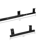 Top Tier Heavy Duty 14 Inch Under Desk Keyboard Tray Rails With Dead Smooth Ball Bearing Slide And Fully Adjustable Height For A Real Deal Ergonomic Office Setup Black, featuring 14 inch and 23 inch rails.