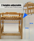 Wood Shower Bench Waterproof Spa Stool For Inside Showers Multiuse Shower Chair adjustable heights
