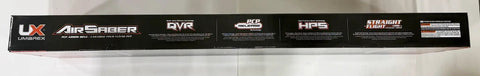 Box packaging of PCP Powered Arrow Rifle With 3 Carbon Fiber Arrows, 450 FPS, 169 FPE, featuring label details.