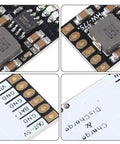 Close-up of 8 Pack 2A 5V Charge Discharge Integrated Module for 18650 Li Ion Batteries with Protection Boost Power Supply and Battery Level Indicator.