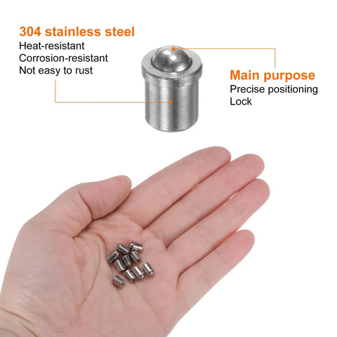Heavy Duty 20 Piece Ball Point Spring Plungers 304 Stainless Steel 4Mm By 5Mm Precision Positioning Beads on hand.