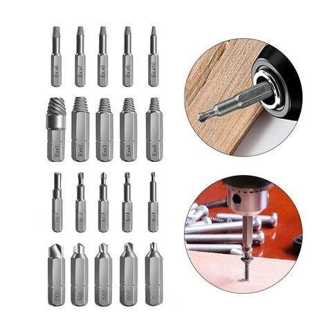 Ultimate Damaged Screw Extractor Drill Bit Set With 10 Piece Stripped Bolt Removal Kit For Rusted Hex Screws And Overpainted Hardware That Will Save Your Skin Today And Fix Any Mess. 10-piece steel set for stripped bolts