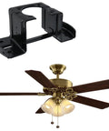 Two Pack Ceiling Fan Mounting Brackets, Universal Hanging Brackets for Home Ceiling Fans, Durable Black Iron Construction, Cathedral Canopy Compatible, Includes Screws And Expansion Anchors next to ceiling fan.