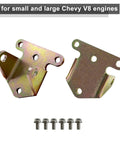 Chevy V8 Small Block Motor Mount Kit, Heavy Duty Steel Fixed Mount With Bolts, 2 Pack, Engine Mounts For SBC Engines, Durable Steel Construction